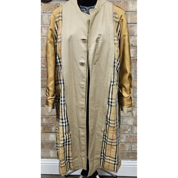 Burberry's Single-Breasted Straight Silhouette Vintage Trench Coat Men S Women M - Picture 5 of 11